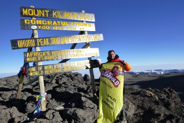 Flying the MR SCAFFOLD Flag at the top of Africa